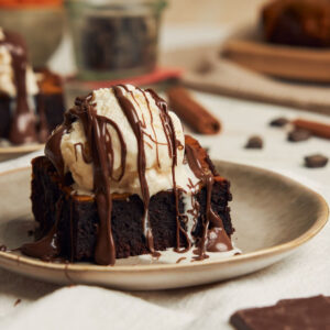 Brownie con Nieve